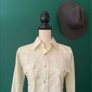 H Bar C Western Horse Print Long Tail Pearlsnap